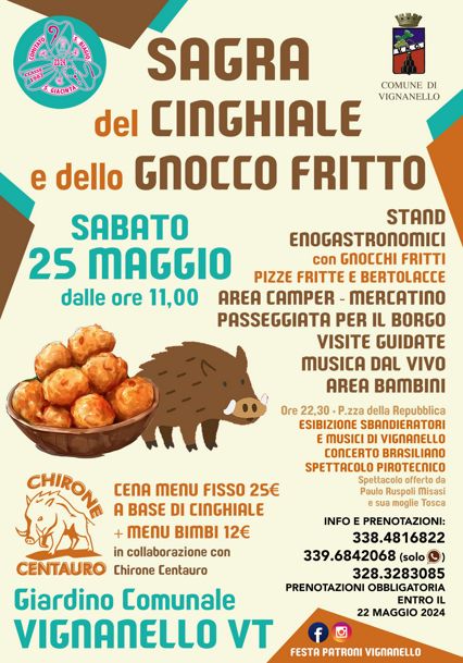 La sagra del Cinghiale e dello Gnocco Fritto 2024 a Vignanello (VT) | Lazio Nascosto